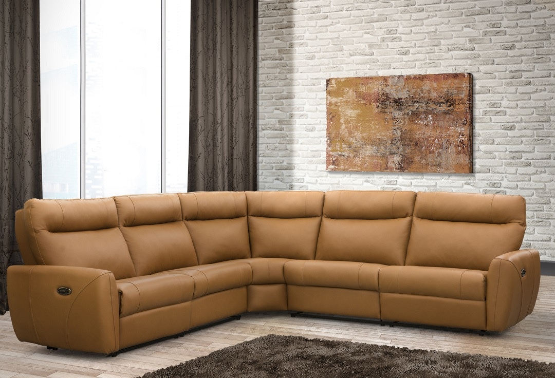 Elran on sale leather sectional